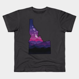 Idaho mountains at night Kids T-Shirt